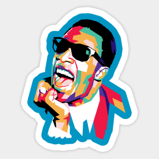 stevie wonder abstract Sticker